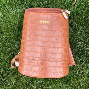 Corkcicle Eola backpack cooler in Brown Croc